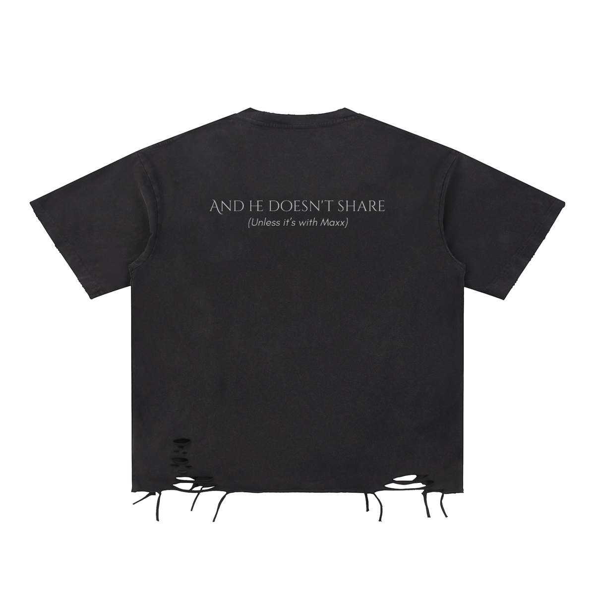 Dreadscale shadow daddy just text - Snow Washed Raw-Hem T-Shirt