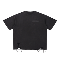 Dreadscale shadow daddy just text - Snow Washed Raw-Hem T-Shirt