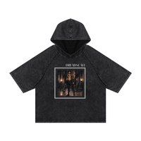 Dreadscale - no text  - Snow Washed Hooded Boxy T-Shirt